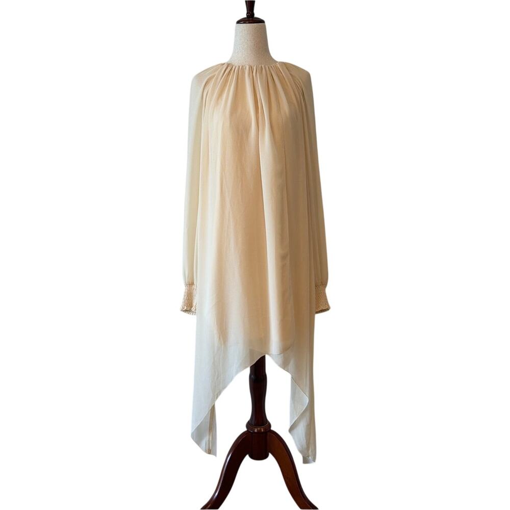 NWT Ciebon Joni High-Low Dress, Cream/Off White, Women's Small *W/ FLAW*